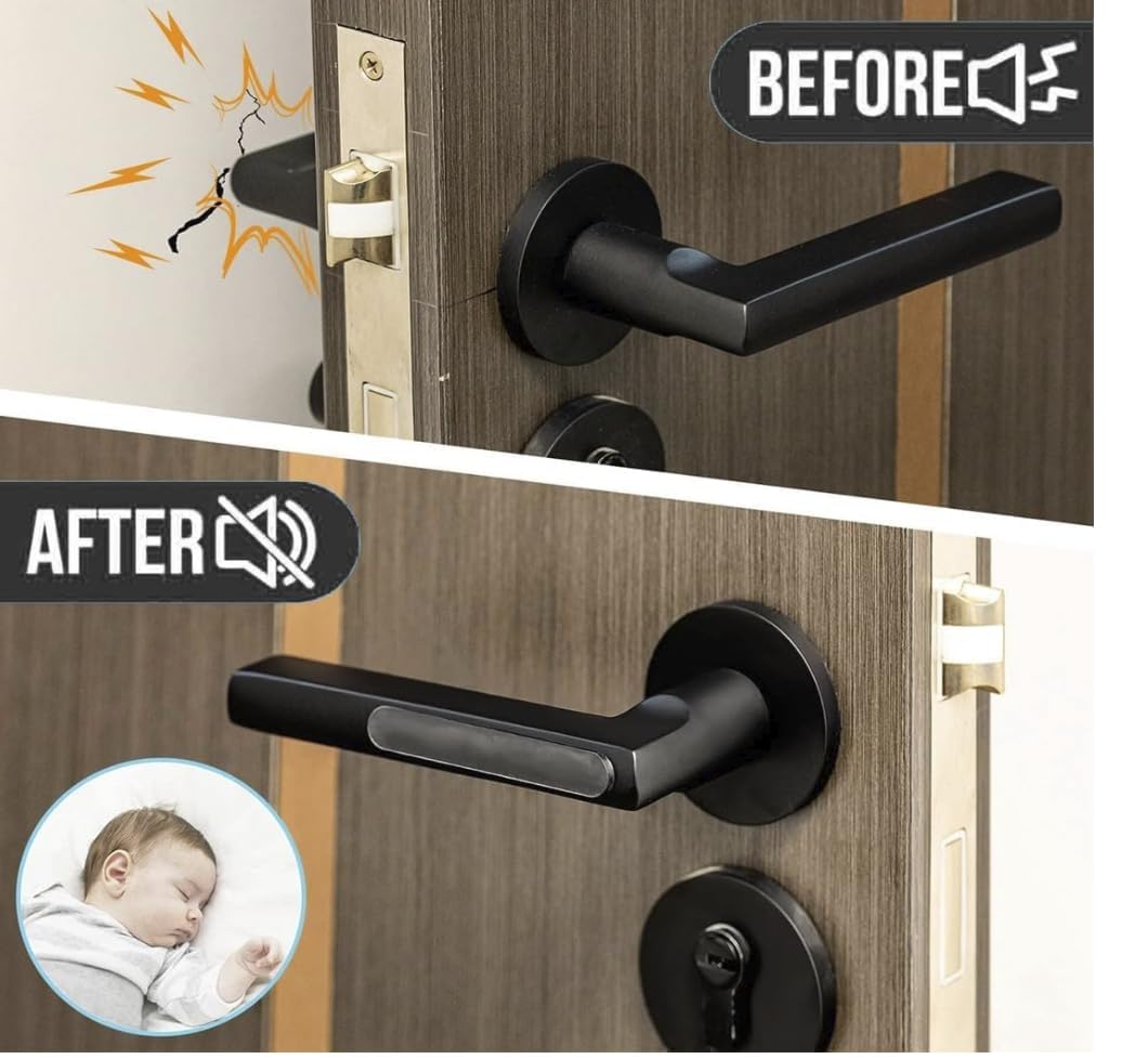 10 PC Door Bumper Strip Self Adhesive Transparent Wall Protector Door Handle, Rubber Cushion Pad Home,Kitchen,Furniture,Cabinets,Anti-Collision Safety Sticker