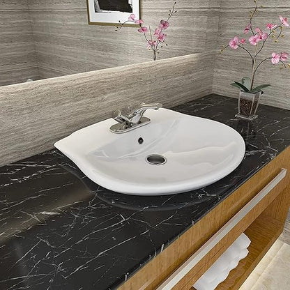 Black Marble Sticker Wallpaper Waterproof Oil Resistant for Kitchen