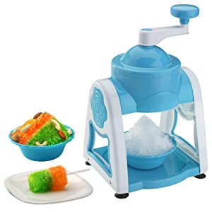 Ice Gola Maker Machine Manual ice Gola Slush Maker Machine with Sharp Blades Ice Crusher Snow Grinder Crusher 3 Bowl Baraf ka gola banane wali machine 1 Glass, 6 Sticks and 1 Dish