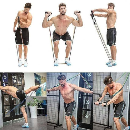 Resistance Tube Exercise Kit Set of 11 with Handles,Ankle Strap and Bag,Set of 5 Resistance Tubes for Exercise,Stretching and Workout Toning for Men,Women