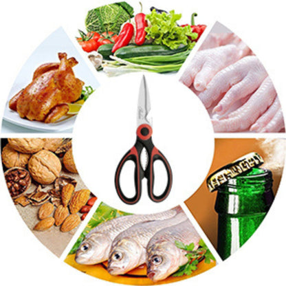 Stainless Steel Multi-Function Scissors, General Use ,Heavy Duty Kitchen for Food,Chicken,Poultry, Fish,Pizza,Herbs