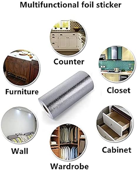 Silver Diamond Cube Sticker Wallpaper Waterproof Oil Resistant for Kitchen