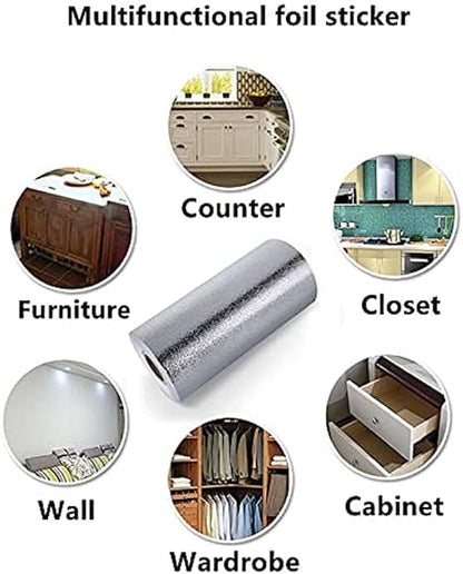 Silver Diamond Cube Sticker Wallpaper Waterproof Oil Resistant for Kitchen