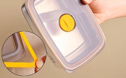 Fridge Storage Box 1000ml and 1500ml 316 Stainless Steel Food Storage Container with Airtight Lids,Leakproof Kitchen Organizer,Freezer Safe