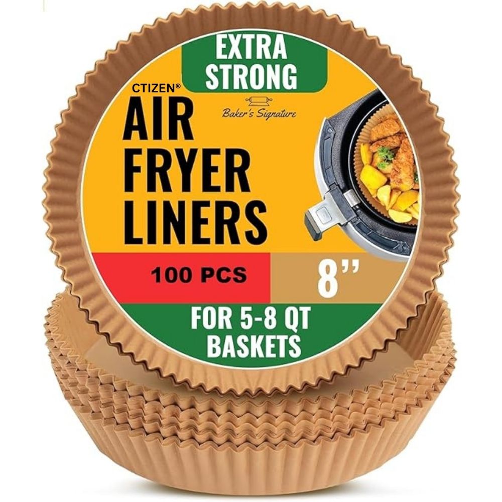 100 PCS Air Fryer Paper Dish Sheets, Disposable Paper Liner for Microwave, Oil-Proof Air Fryer Parchment Paper for Frying, Baking, Cooking, Roasting and Microwave