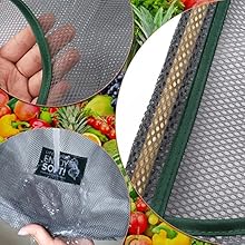 2pcs Reusable Hanging Mesh Produce Bags - Portable, Breathable Net Bags for Fruit, Vegetable, Garlic, Onion, Potatoes - Home, RV, Camper Storage