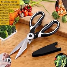 Kitchen Scissor for General Use,Heavy Duty Kitchen Raptor Meat Shears, Cooking Scissors,Stainless Steel Multi-Function Scissors for Food,Chicken,Poultry, Fish,Pizza,Herbs