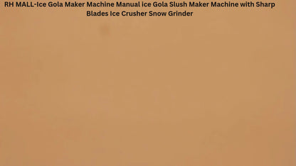 Ice Gola Maker Machine Manual ice Gola Slush Maker Machine with Sharp Blades Ice Crusher Snow Grinder Crusher 3 Bowl Baraf ka gola banane wali machine 1 Glass, 6 Sticks and 1 Dish