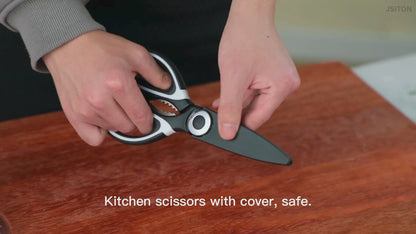 Kitchen Scissor for General Use,Heavy Duty Kitchen Raptor Meat Shears, Cooking Scissors,Stainless Steel Multi-Function Scissors for Food,Chicken,Poultry, Fish,Pizza,Herbs