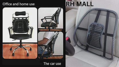 Lumbar Support, Car Mesh Back Support with Massage Beads Ergonomic Designed for Comfort and Lower Back Pain Relief - Lumbar Back Support Cushion for Car Seat, Office Chair,Wheelchair