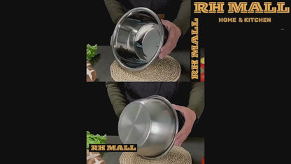Multifunctional Stainless Steel Basin,Shredding Drainage Chopping,4 in 1 Colander Strainer Set,Cheese Graters Salad Spinner Maker Bowl Drain Basin Fruit Vegetable Rice Washing Basket