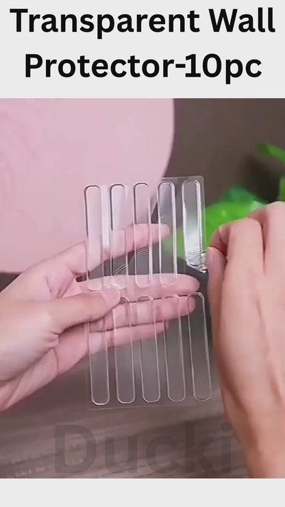 10 PC Door Bumper Strip Self Adhesive Transparent Wall Protector Door Handle, Rubber Cushion Pad Home,Kitchen,Furniture,Cabinets,Anti-Collision Safety Sticker