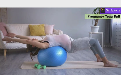 Gym Ball Anti-Burst Rubber with Free Foot Pump,Round Shape Swiss Ball, Exercise,Workout,Yoga,Pregnancy,Birthing,Balance-Stability Delivery Training,Fitness (Blue-65 cm)