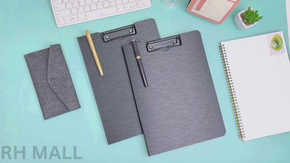 Top Clip File Cover Folder Clipboard, Clip File Folder, 360 Degree Flip Writing Pad, PP File Clipboard for A4 and Letter Size Business, Office, School Papers